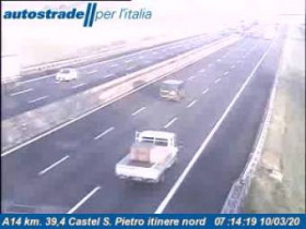 Slika pregleda web-kamere Castel San Pietro Terme - A14 - KM 39,4 